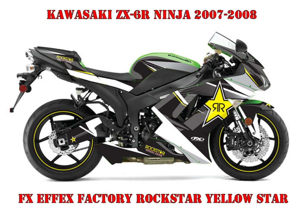 Rockstar Yellow Star für Kawasaki ZX-6R 2007-2008